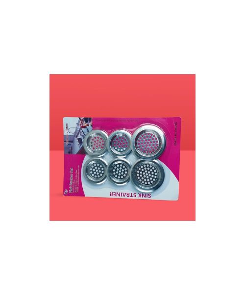 Sink Strainer Set (6 Strainers, 4 1/2 Inch Strainers and 2 Large Strainers)