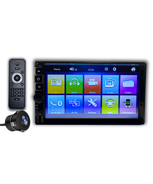 7-inch Car Screen USB Output, AUX Output, Bluetooth And Mirror Link With Rear Camera  Year Warranty