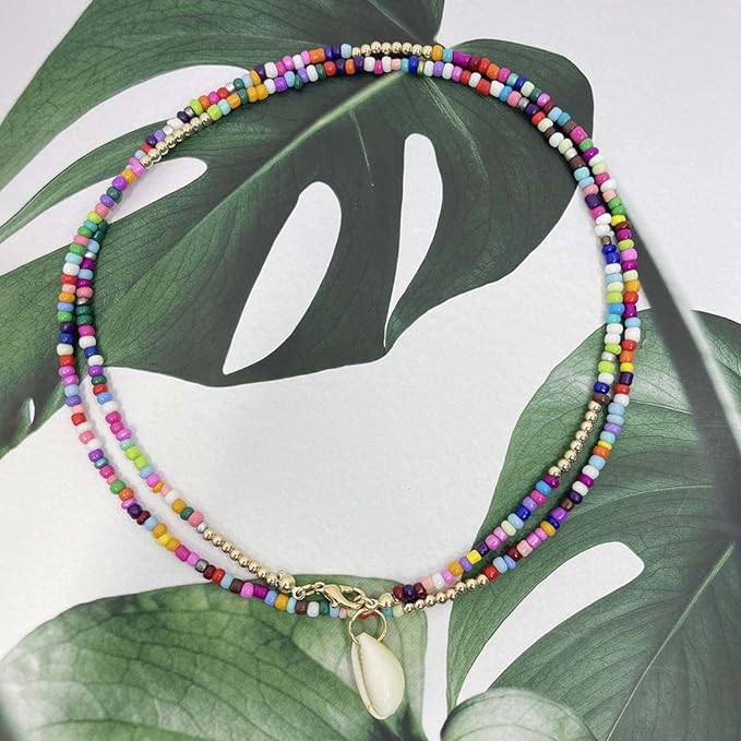 Multi Color Beaded Necklace 