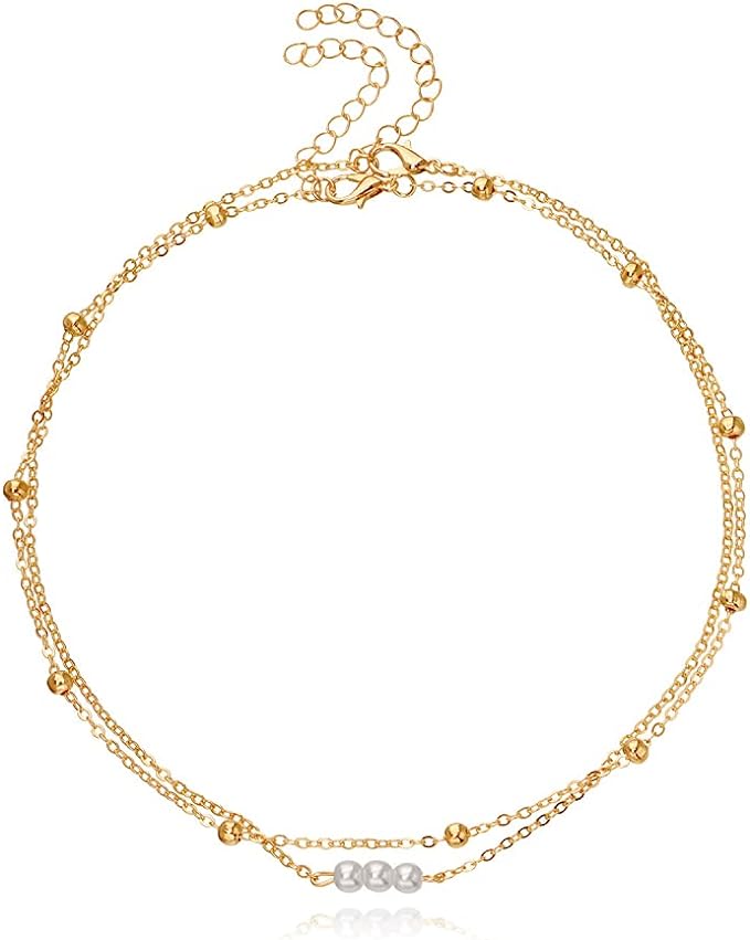 Layering Chain Choker Necklace for Women 