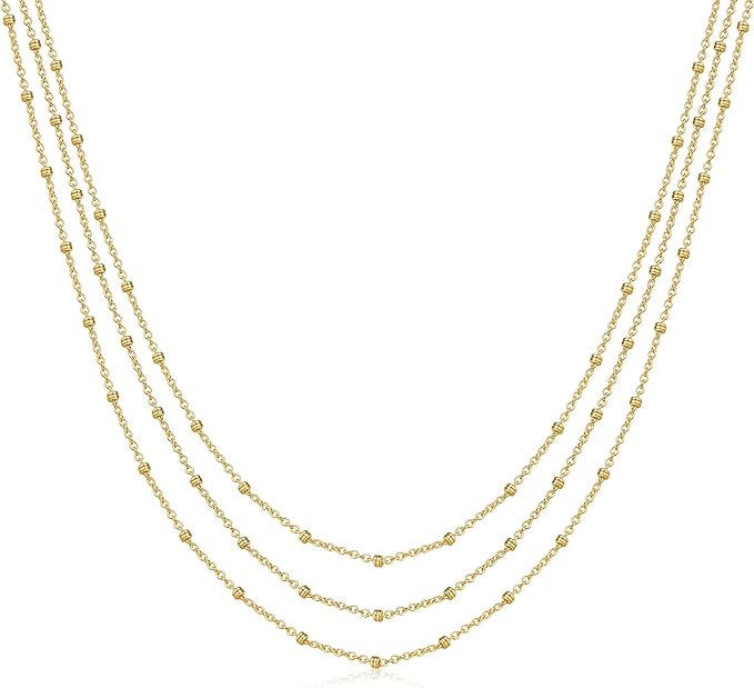 Triple Layered Gold Necklace