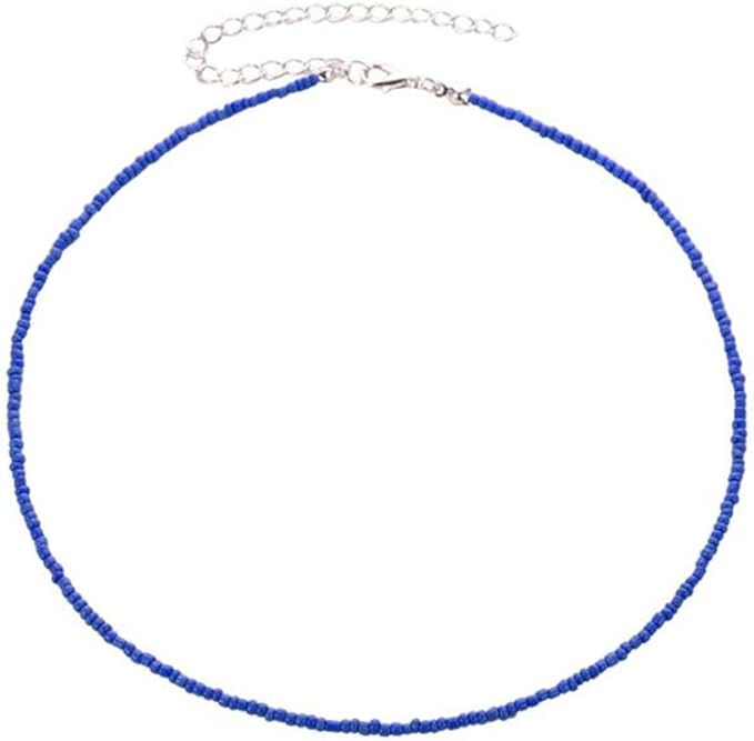 2pcs Dark Blue Choker Necklace Chain