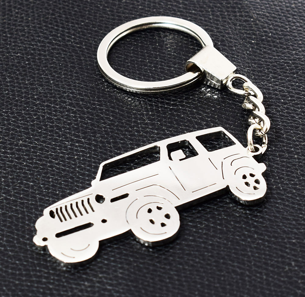 stainless steel for jeep car owner keychain souvenir gifts for women and - car keychain ( Silver )