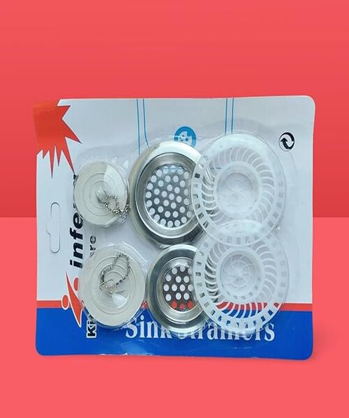 Sink Strainer Set (2 Piece Kitchen Strainer Strainer and Bathroom Strainer with Plastic Stopper and Plastic Net) generic