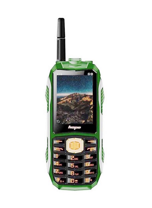 K19 phone from Hope, with four SIM cards, 32 MB internal memory, 22,000 mAh battery, green color
