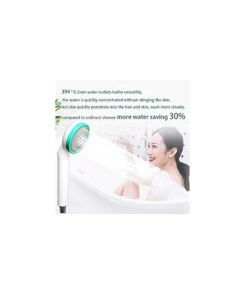 High pressure handheld shower head removes chlorine to soften hard water with 1.5 times increased water pressure suitable for dry skin and falling hair to save 30% water