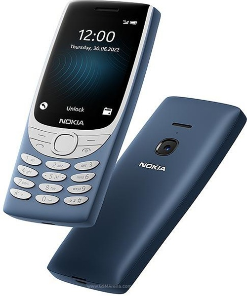 Nokia 8210 mobile phone with 4G network, large screen, built-in MP3 player, wireless FM radio and the classic snake game (dual SIM) - dark blue color