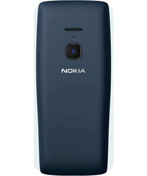 موبايل نوكيا 8210 مزود بشبكة الجيل الرابع 4G وشاشة كبيرة ومشغل MP3 مدمج وراديو اف ام لاسلكي ولعبة الثعبان الكلاسيكية (بشريحتين) - لون أزرق غامق