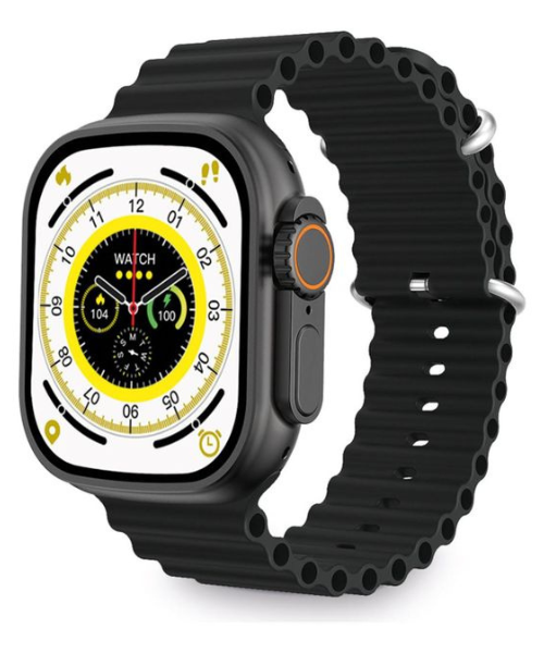 Smart Watch 1.99HD BIG Infinite Display T800 Ultra 8 Bluetooth Wireless Charging 49MM - Black