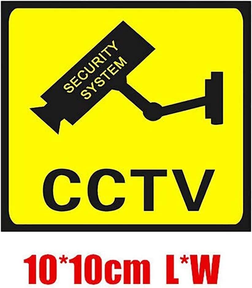 A sticker showing the location being monitored by cameras