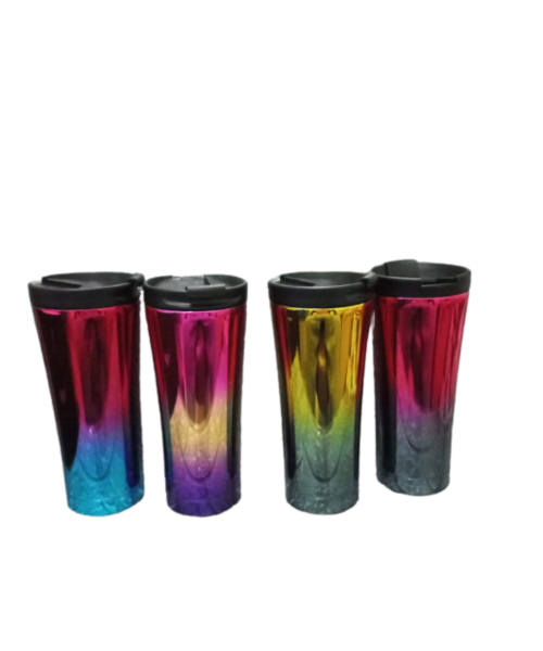 Metallic thermal coffee and tea mug to keep the temperature easy to use - Multicolor