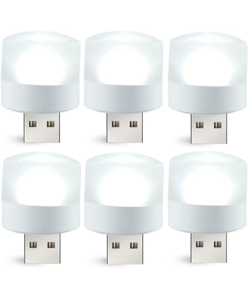 USB flashlight  LED lights for home and camping use - white
