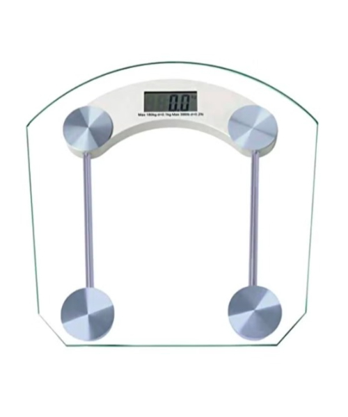Square Glass Personal Scale 180 kg - Transparent