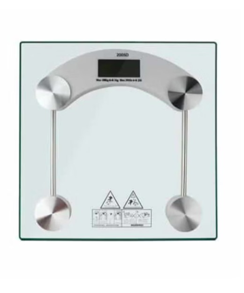 Square Glass Personal Scale 180 kg - Transparent