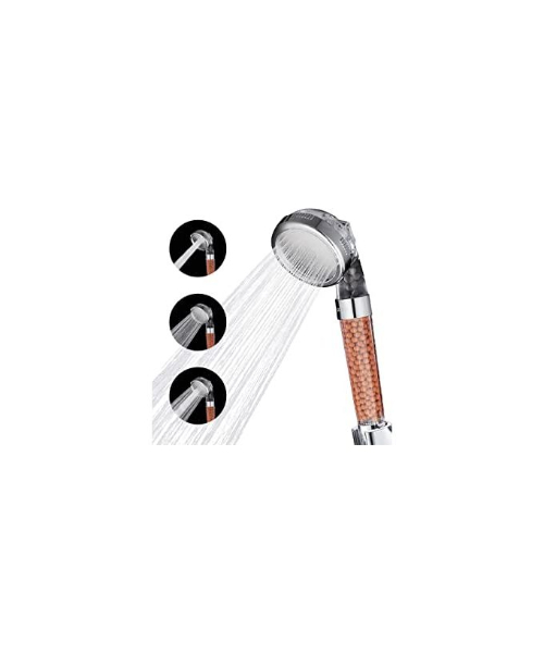 Water saving high pressure filter hand shower head with 3 bathroom water outlet modes