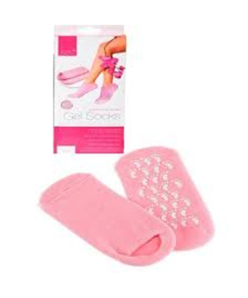 Silicone lined wool socks with essential oils for the treatment of dryness and cracked feet (free size) equipped with silicone pieces at the bottom of the foot to prevent slipping