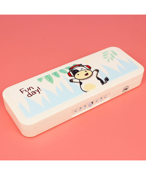 A smart school pencil case made of high-quality plastic, easy to use, multi-shaped, and distinguished by a password to increase safety on personal tools