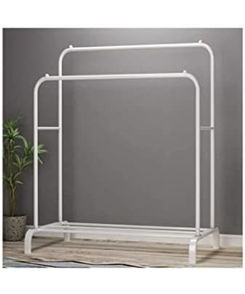 Heavy-duty Multipurpose Double Clothes Shelf - White