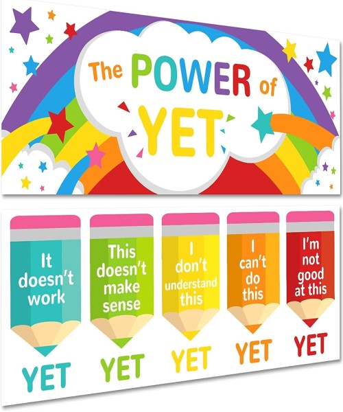 2 posters for schools with motivational phrases for classroom decorations