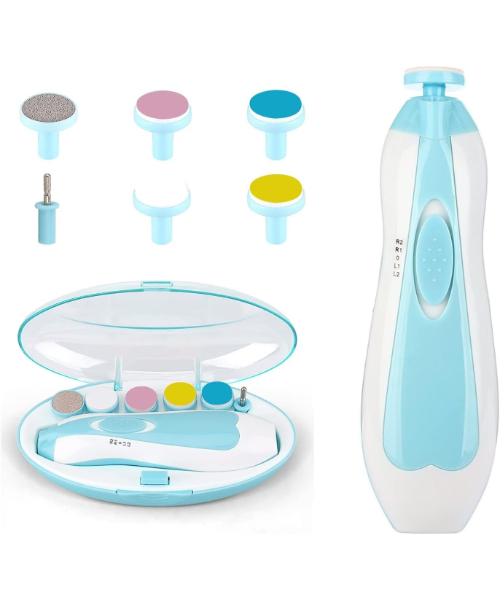 Electric baby nail clipper 6 in 1 For Baby - Multi color