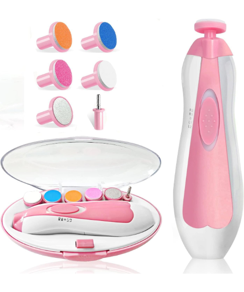 Electric baby nail clipper 6 in 1 For Baby - Multi color