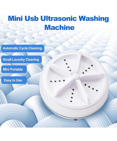 Mini Portable Ultrasonic Washing Machine Multi Use - White