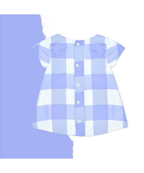 Baby winter wool Checked dress for girls - Light Purple