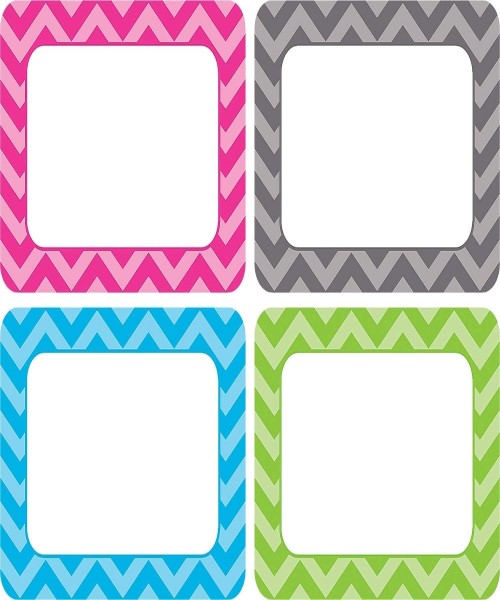 Name tag with colorful lines to write names