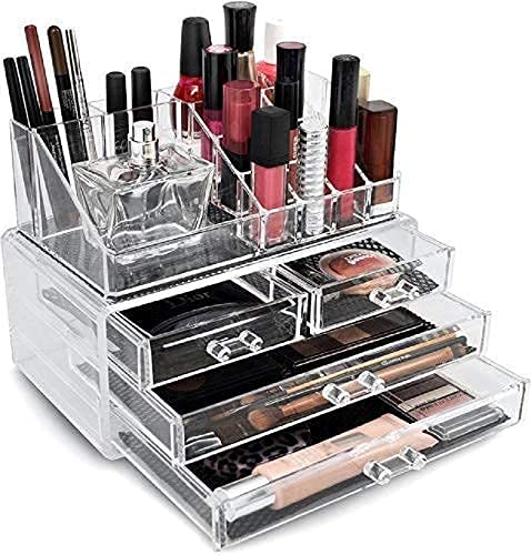 Acrylic Cosmetic And Jewelry Storage Organizer 4 Drawer - Clear