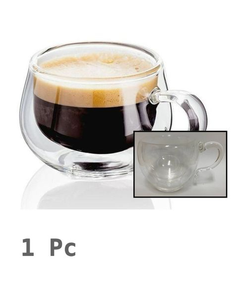 Double Glass Coffee Cup 100 ml - Clear 