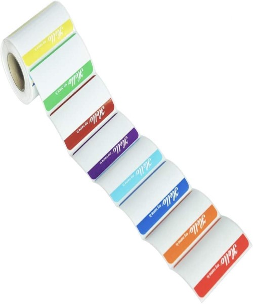 Name Tag Sticker, hollow out adhesive, with colors to write the name