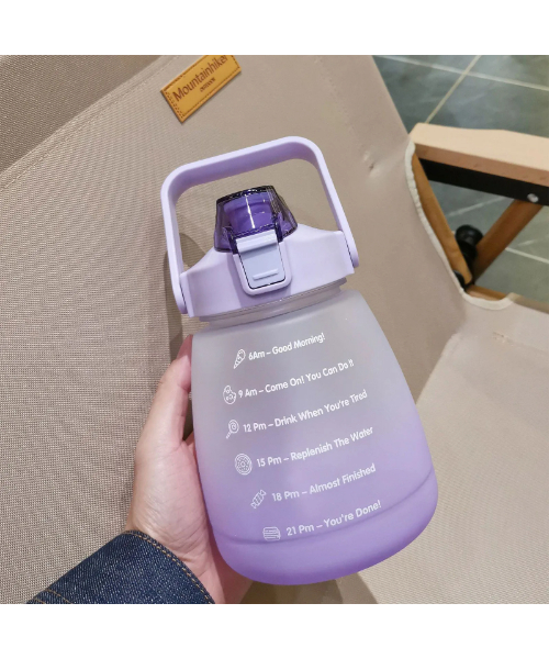 Water Bottle With Leak Proof Markers 1 Liter - purple