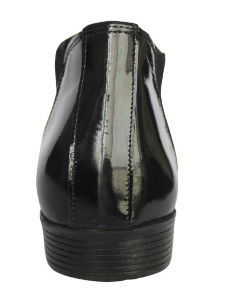 حذاء جلد صناعي فيرنيه كلاسيك ساده للرجال - اسود