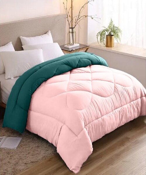 Line Sleep Double Face Fiber Winter Quilt 240×220 cm -Janzari  Pink  