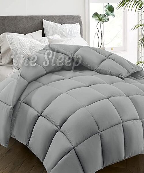 Line Sleep Fiber Winter Quilt 240x 220 cm - Grey