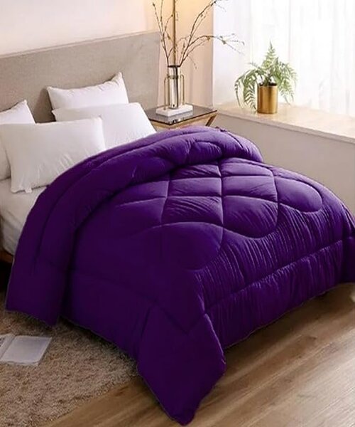 Line Sleep Fiber Winter Quilt 240 x 220 cm - Dark purple