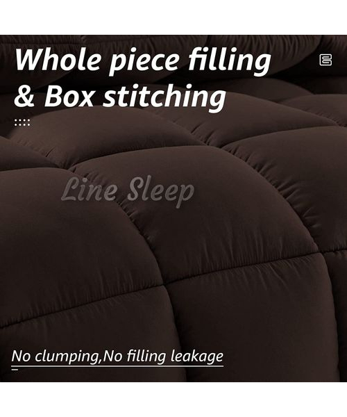 Line Sleep Fiber Winter Quilt 240x 220 cm - Brown