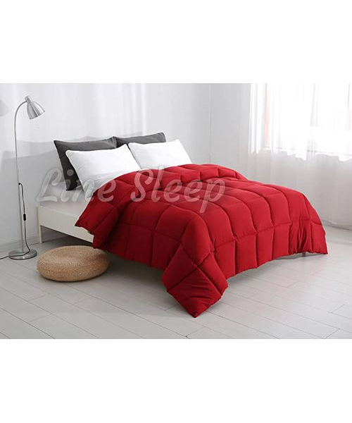 Line Sleep Fiber Winter Quilt 240x 220 cm -Red
