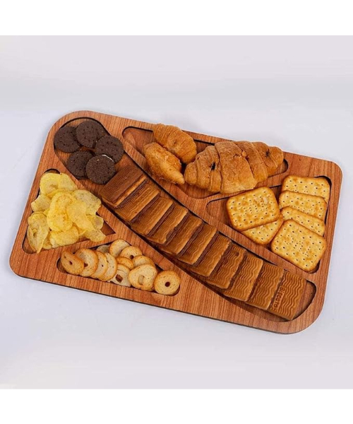 Rectangle Wooden Tasley Plate - Brown