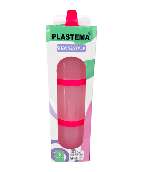 Plastema Snack & Stack 3 pcs - Fuchsia