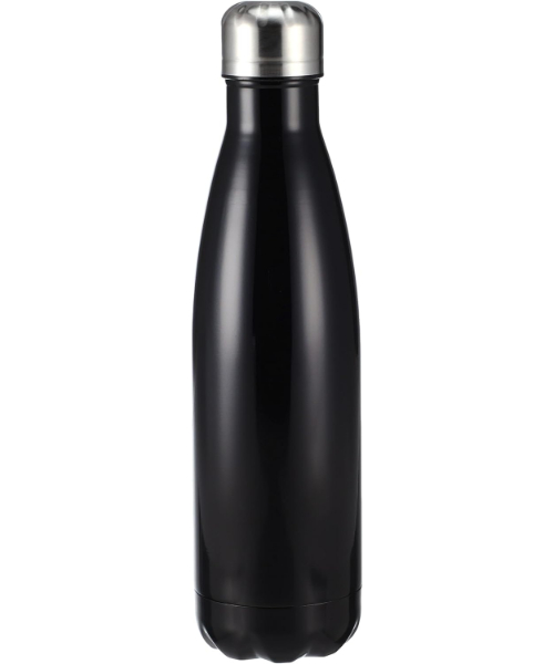  Stainless Steel Thermal Sports Water Bottle  Double Wall 500ml - Black