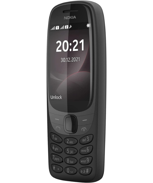 Phone 6310 dual SIM with 8 MB RAM and 16 MB internal memory and supports 2G technology, black
