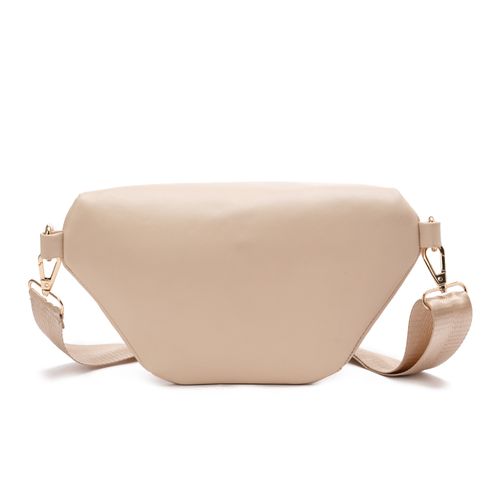 Solid Cross Bag Leather For Women - Beige