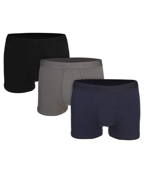 Dice Loose Plain Boxers Set Of 3 Piece For Men  - Multi Color