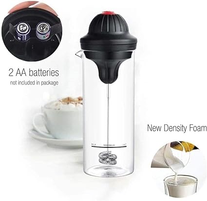 Electric Milk Frother, Coffee Frother, Milk Frother, Milk Frother, Battery Powered Milk Frother with Cup