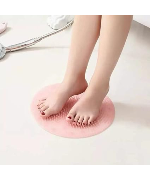 Multi-colored silicone foot bath loofah