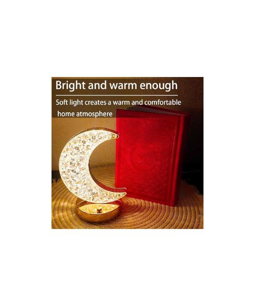Wireless Moon Lamp with Touch Sensor  Adjustable Brightness - 3 Dimmable Colors