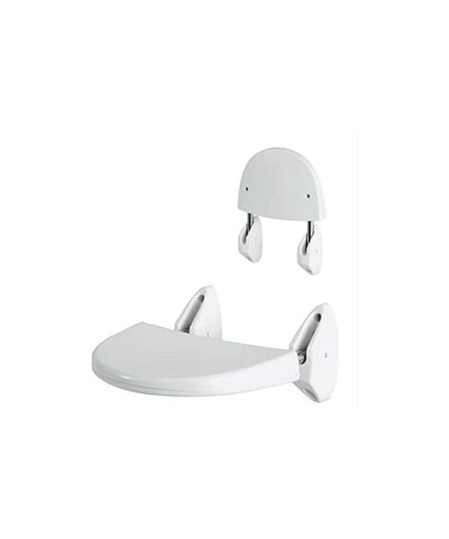 Folding Wall Mounted Bathtub Seat -  White