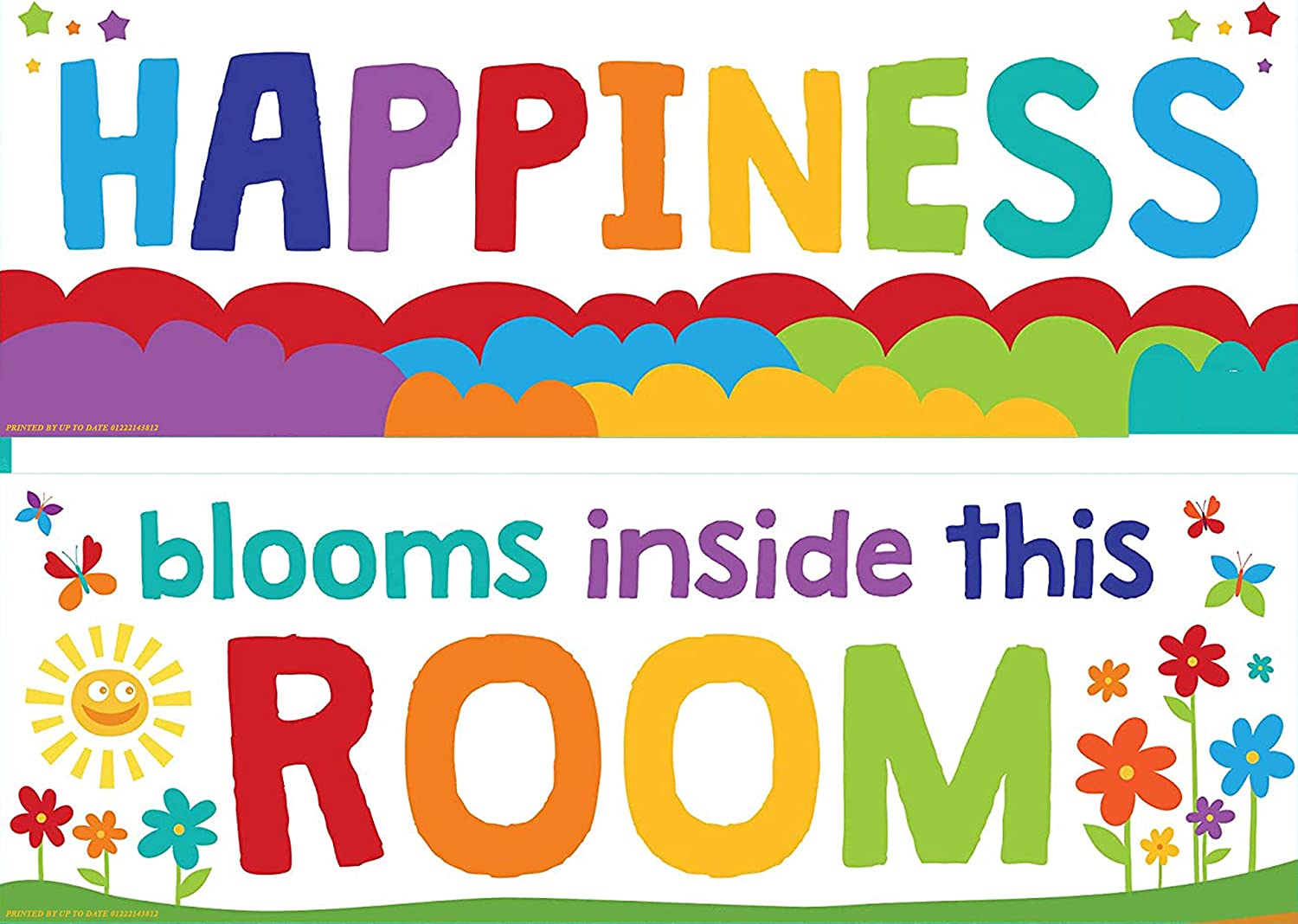 Classroom decoration poster with motivational phrases