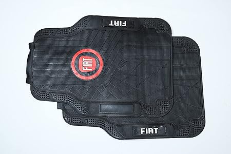 Custom Front and Rear Car Pedal Set Full Coverage Waterproof Anti-Slip Black For FIAT 5 Pieces